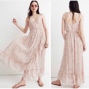 Madewell ruffle strap wrap dress